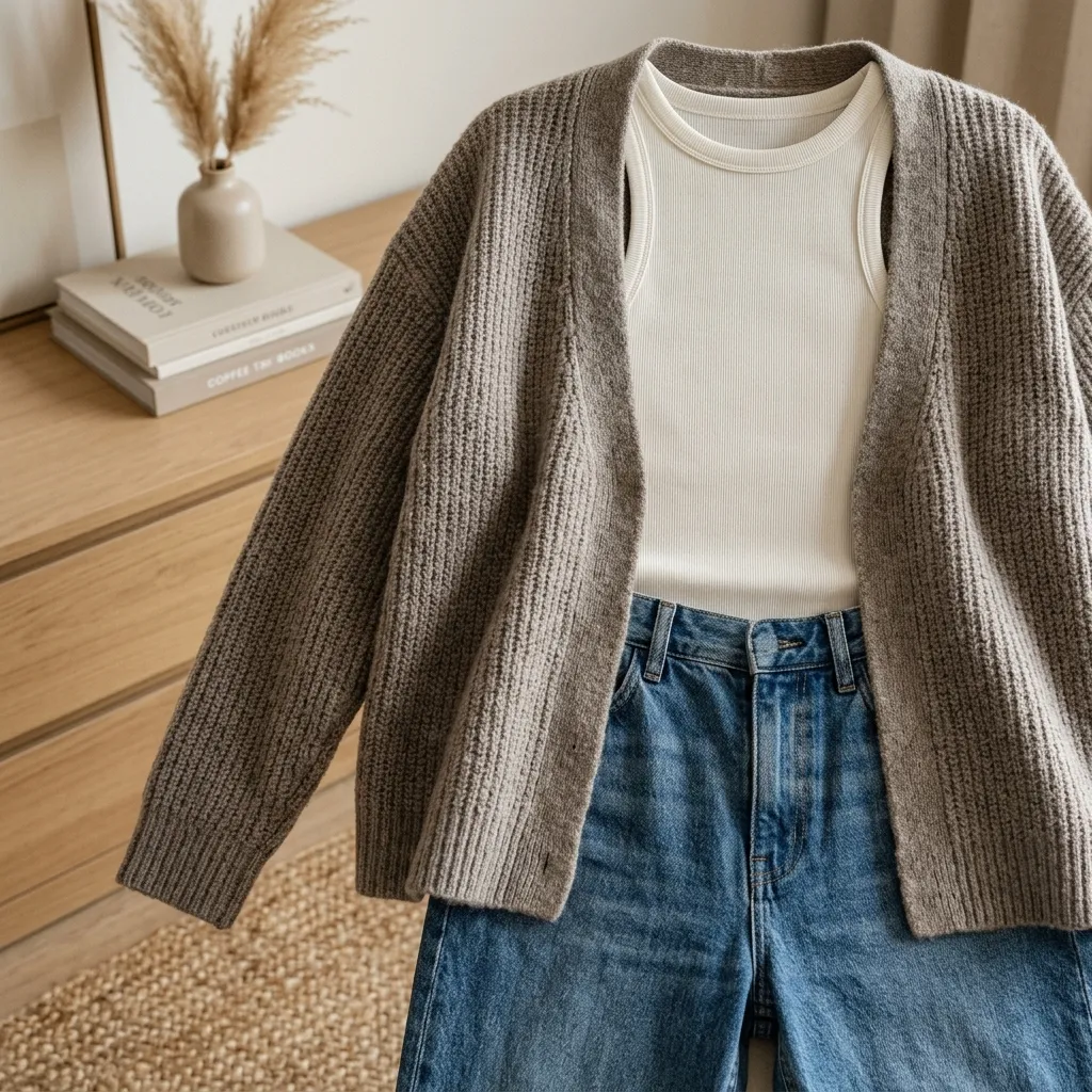 Loose Cardigan + Basic Layers