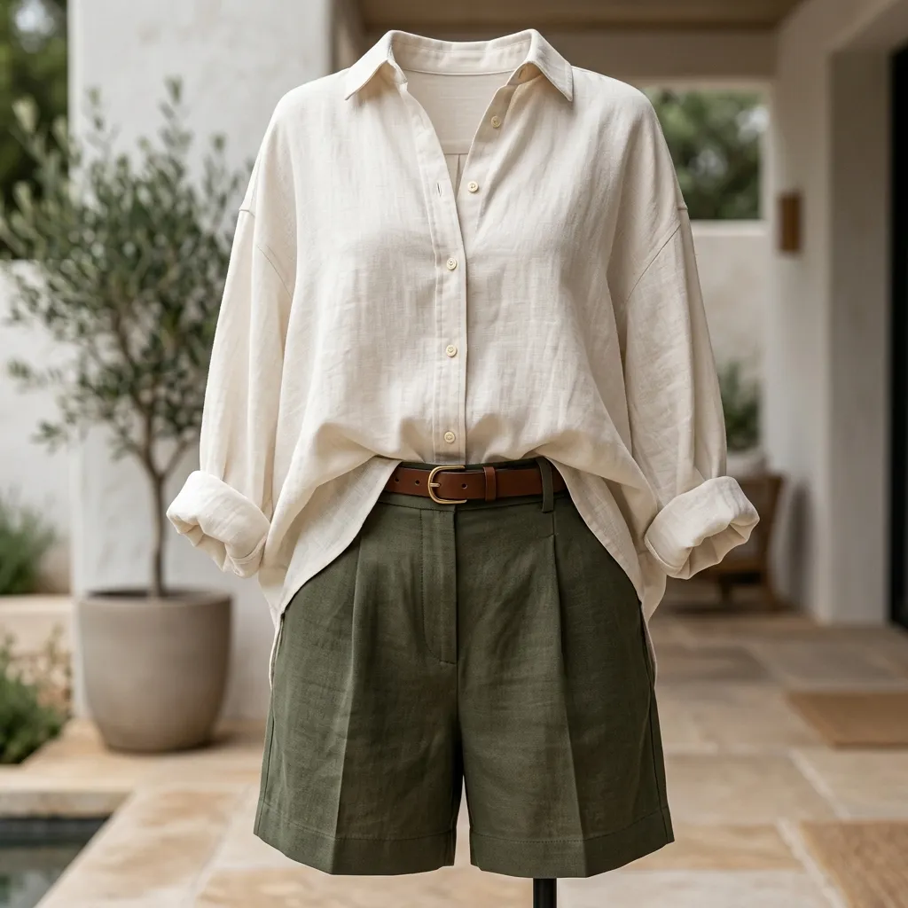 Oversized Button-Down + Shorts