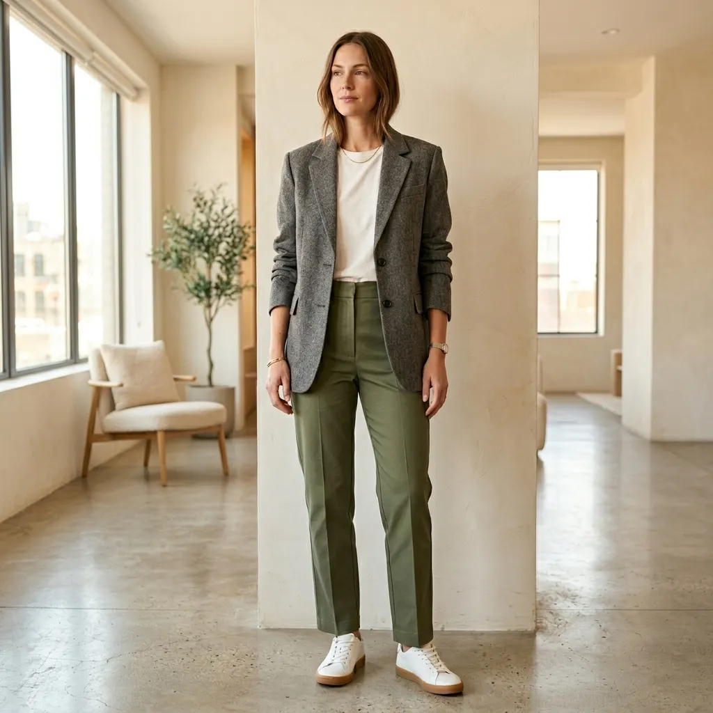 Relaxed Blazer + Straight-Leg Pants