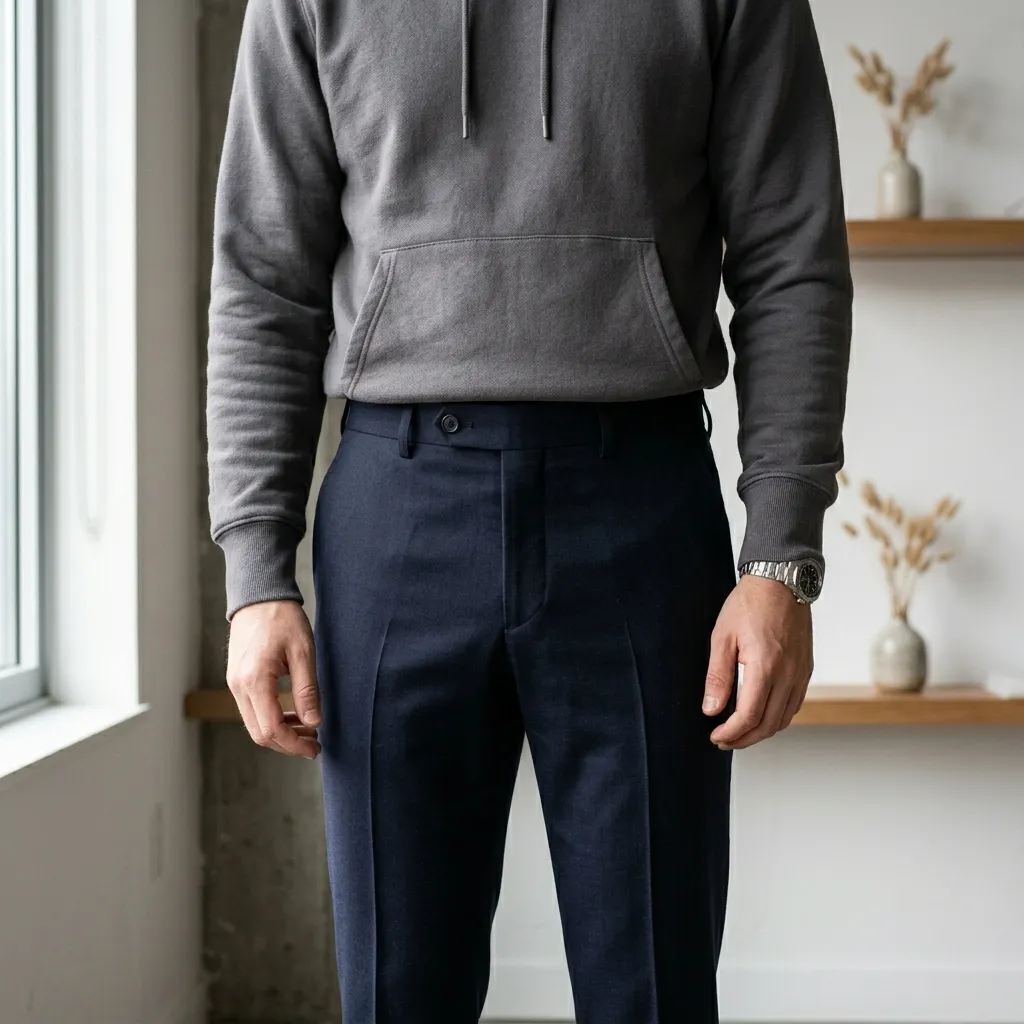 Relaxed Hoodie + Tailored Pants